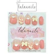 [NAILBOX][M312] Nailbox design with upside-down nails and cute bow heart motifs
