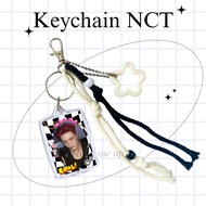 Nct dream keychain black and white Macrame keyringBagcharm nct dream || Nct dream Kpop keychain