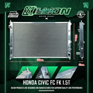 Aluminum Radiator Billion 2 Large Channels Honda Civic FC FK 1.5T