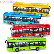 FRANCESCO Simulate Car Model, Alloy Exquisite Double Decker Bus, Toy Vehicles 4 Wheels ABS Car Bus Model Toddlers Child