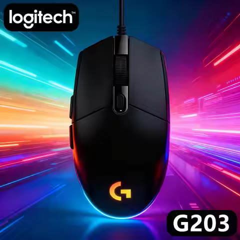 Logitech G203 Prodigy RGB Gaming Mouse Wired 8000 DPI 6 Buttons On-Board Memory 1000Hz Polling Accur