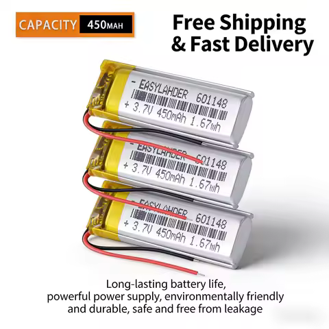 3.7V 450mAh Lithium Polymer Battery for Mad Catz R.A.T. 9 Gaming Mouse, 601148 Replacement Rechargea