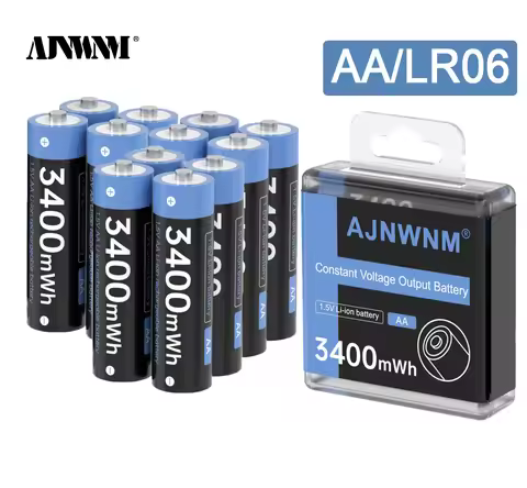 1.5V AA Rechargeable Battery 3400mWh Rechargeable Battery AA 1.5V Lithium Li-ion Rechargeable batter