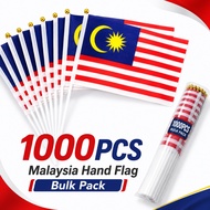 1000Pcs Size Besar Bendera Malaysia Hand Flag Jalur Gemilang Bendera Tangan Merdeka National Day