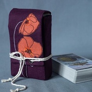 Orange Flowers Violet Tarot Cards Case Oracle Deck Pouch Tarot Deck Holder