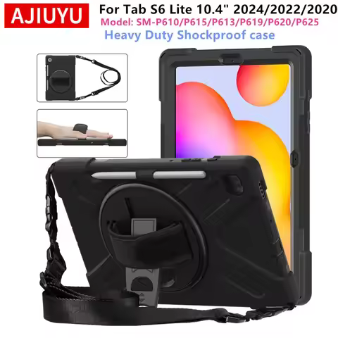 For Samsung Galaxy Tab S6 Lite 10.4 Inch 2024/2022/2020 Kids Case Shockproof Tablet Cover for Tab S6
