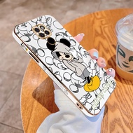 For Huawei Mate 20 Pro Mate 20 X Casing Cartoon Mickey Mouse Plated Phone Soft Cover Phone Case