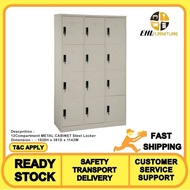 EHL FURNITURE - METAL12 Compartment Steel Locker / Steel Cabinet / Office Cabinet / Office Furniture