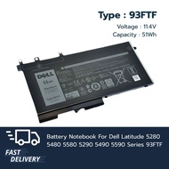 Battery Notebook Dell Latitude 5280 5480 5580 5290 5490 5590 Series 93FTF 1 Year Original Grade