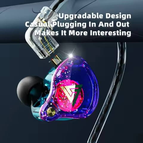 QKZ AK6 Pro Gaming Copper Driver HiFi Wired Earphone Sport Headphone Bass Stereo Headset Music Earbu