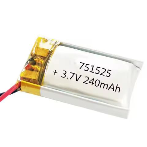 2/5/10/20 Pcs 3.7V 240mAh 751525 Lithium Polymer Ion Battery 2.0mm JST Connector