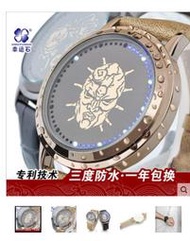 JOJO的奇妙冒險手表 幸運石動漫周邊空條承太郎石鬼面LED觸屏防水手錶