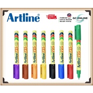 Artline 725 Permanent Marker Pen - Black / Blue / Red