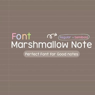 Marshmallow Note Fonts, Handwritten Fonts, Study Fonts, Handwritten Fonts, OTF Fonts, Cute Fonts, Si
