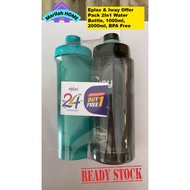 EPLAS & IWAY OFFER PACK 2In1 1000+2000ml Water Bottle Set, Drinking Tumbler, Botol Air, BPA Free,EGS