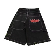 กางเกงยีนส์ทรงหลวมลำลองปักลาย JNCO ทรงฮิปฮอป กางเกงขายาวทรงตรง ผ้าเดนิม ทรงหลวม กางเกงขายาวทรงหลวม