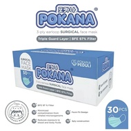 Pokana 3-ply Earloop Surgical Face Mask Contains 30pcs Adult Medical Masks