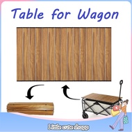 oocceehappinessWagon Table Trolley Top Aluminum Alloy Wood Grain Design 55*88