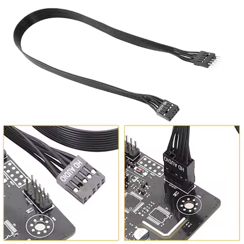 HDAudio 9pin Header Computer Motherboard Front Extension Cable Male To Female Connection Flat Cable
