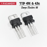 TIP41 TIP42 ST Satu Set Transistor TIP 41C / TIP 42C ST Sepasang TIP41C TIP42C TIP 41 TIP 42 ST Bagu
