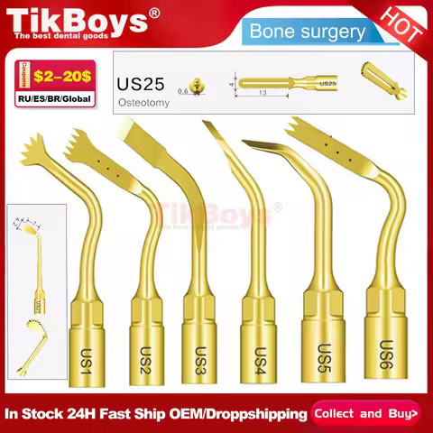 US9 Dental Scaler Dental Piezo Surgery Tips for Handpiece Bone Cutting Tools WOODPECKER ULTRASURGERY