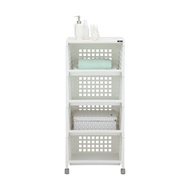 INDEX LIVING MALL ชั้นวางของ 4 ชั้น+ล้อ รุ่นแม็กซ์มาร่า - สีขาว