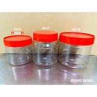 Plastic Bottle Container (Red Lid) NCI 4013/4014/4017/4019 -1pcs Balang Kuih Raya