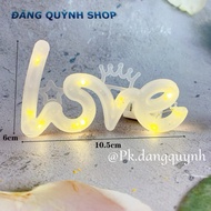 10 led lights with the word love to decorate cakes and flowers as gifts for October 20, valentine