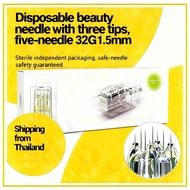 [Ready To Ship] Disposable Five-Needle Crystal Needle Water Beauty 32G1.5 Mm.