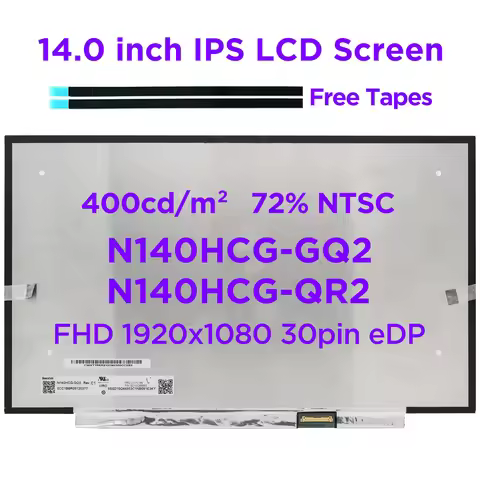 14.0 Laptop LCD Screen Exactly N140HCG-GQ2 N140HCG-GR2 For Lenovo ThinkPad X1 Carbon 7th 8th Gen 400