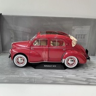 [Ready Stock 1 Set] SOLIDO 1/18 RENAULT 4CV 1951 RENAULT Car Model Alloy Can Open Left Right Door Fr