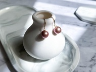 【一物一圖】18K金天然淡水珍珠愛迪生正圓珍珠耳勾