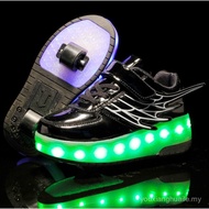 Heelys wing single-wheel LED shoes kids luminous shoes youth pulley sports shoes sneakers for women 
