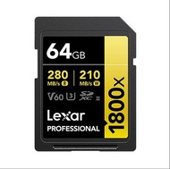 LEXAR - Lexar Professional 1800x SDXC™ UHS-II 記憶卡 GOLD Series 64GB