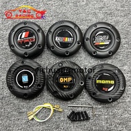 Unlimited Mugen OMP MOMO RALLIART NARDI TRD Car Modified Steering Wheel Intermediate Horn Button Cover Racing Steering Wheel Button Universal Horn Cover with Screw Horn Cable