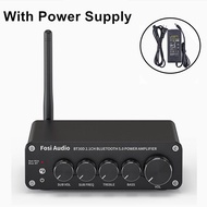 2020 Newest Fosi Audio BT30D Bluetooth Sound Power Amplifier 2.1 Channel Bass &amp; Treble Control Amp Audio Subwoofer 100W + 50W x2 Amp With 24V Power Supply