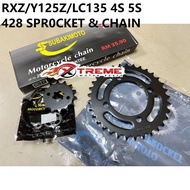 🔥428🔥428 SUBAKI SBK CHAIN SPROCKET RANTAI SET RXZ Y125 Y125Z LC135 4S 5S LC 428