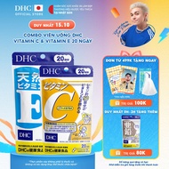 Combo Thực phẩm bảo vệ sức khoẻ DHC VITAMIN C + Vitamin E (20 Ngày) - Dạng viên uống hỗ trợ Vitamin