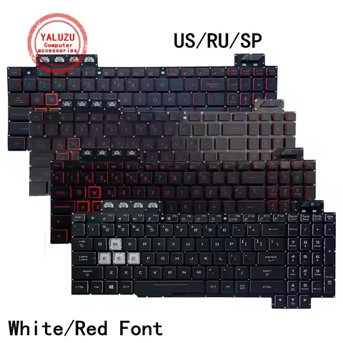 US/RU/SP Laptop Keyboard For ASUS ROG FX80/GE FX86/S/F/S FX95/G/D FX504 FX505/G FX705 FZ80G GL504 GL