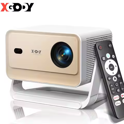 XGODY Projector N6 Pro Netflix Officially 4K Voice Control Smart Android TV Whale OS 32GB ROM for Ou