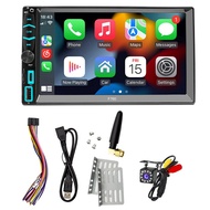 TECHCHIP-Double Din Car Stereo with CarPlay & Android Auto 7 Inch Touchscreen FM/AM Radio Bluetooth