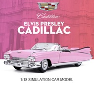 Meritor Figure 1: 18 Simulation Alloy Car Model 1959 Cadillac Elvis Classic Car Car Model Collection