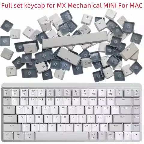 A full set Pearl White Keycaps for Logitech MX Mechanical Mini Keyboard MAC version US layout
