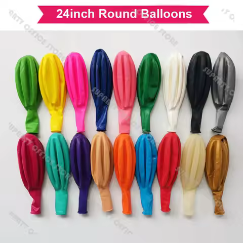 24inch Round Giant Monochrom latex Balloon Game Ballons Baby Shower 1st Birthday Wedding Baptism Par