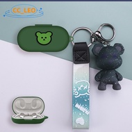 For XiaoMi Open EarBuds Case Creative Kaws Cartoon Violent Bear Keychain Pendant Open EarBuds Silicone Soft Case Protective Cover XiaoMi Open EarBuds Cover Creative Astronaut