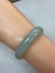 49#天然A貨翡翠滿冰淡綠手鐲