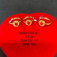 Cincin emas model paun kadar 700 SHB