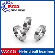 WZZG 2PC Stainless Steel Hybrid Ceramic Bearing S6702ZZ Model Racing Bearing 15x21x4mm ABEC-7
