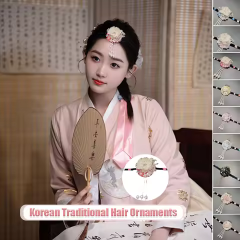 Retro Korea Hanbok Girls Korean Court Hair Hoop Stage Performance Hairbands Women Korea Traditional 