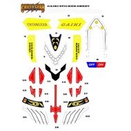 Gaiki Sticker Crush Gear Waterproof